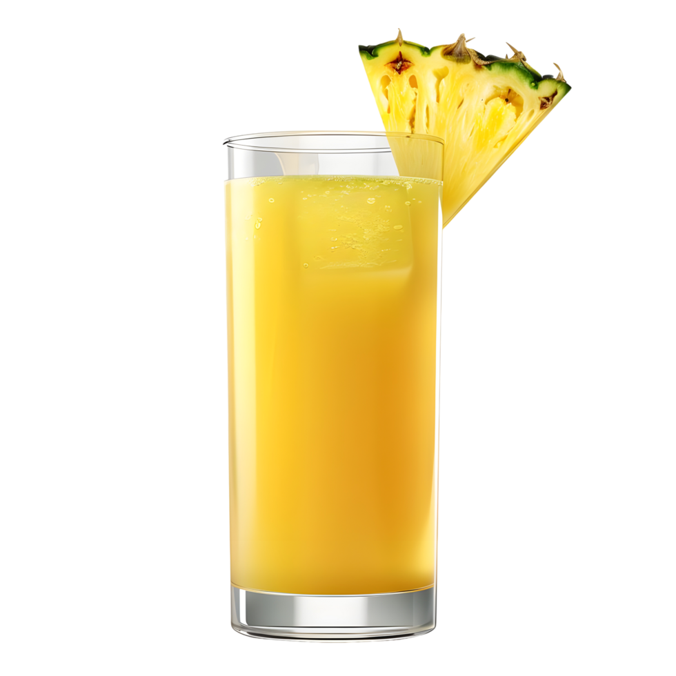 Glass of Pineapple Juice Isolated on Transparent Background png