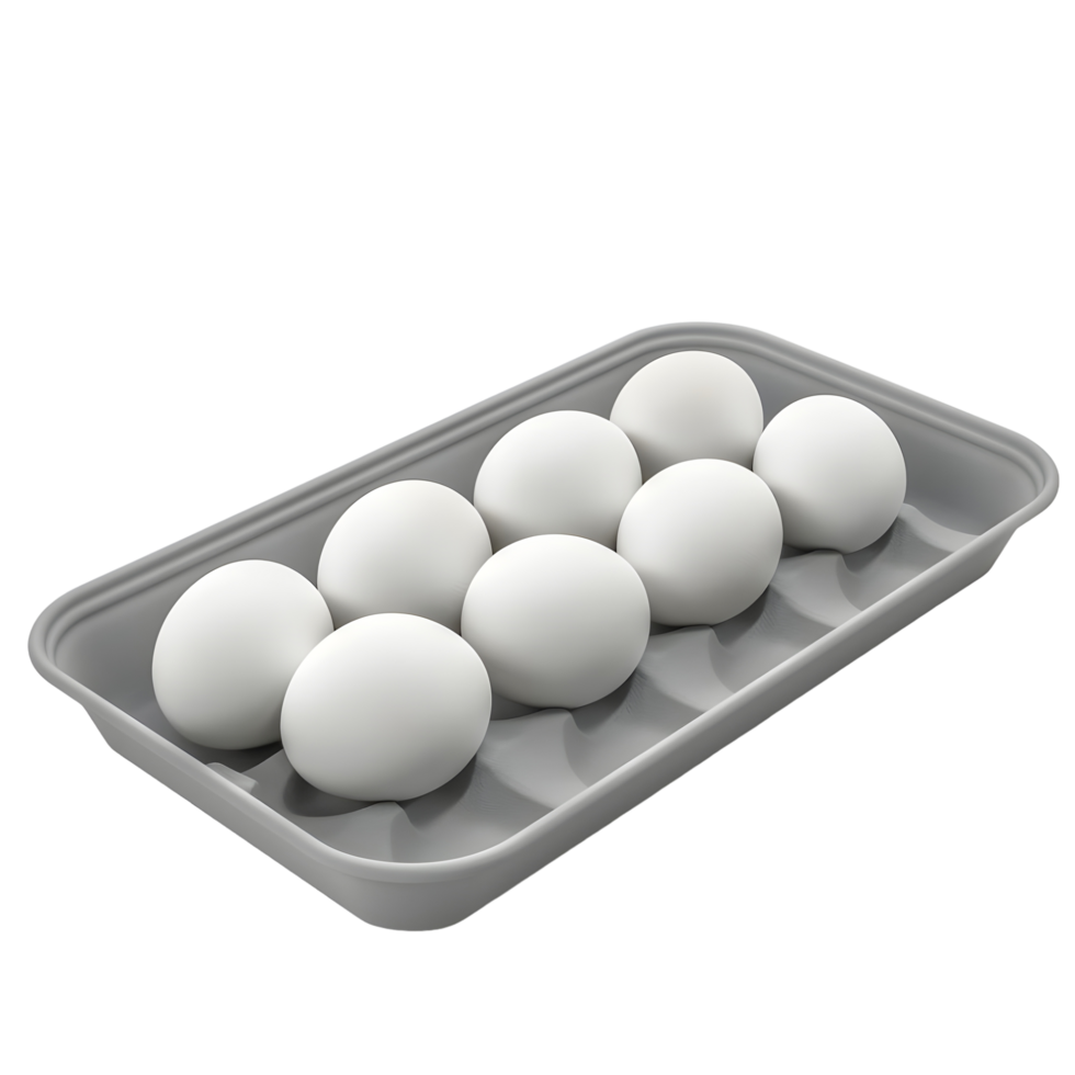 Carton of Fresh White Eggs Isolated on Transparent Background png