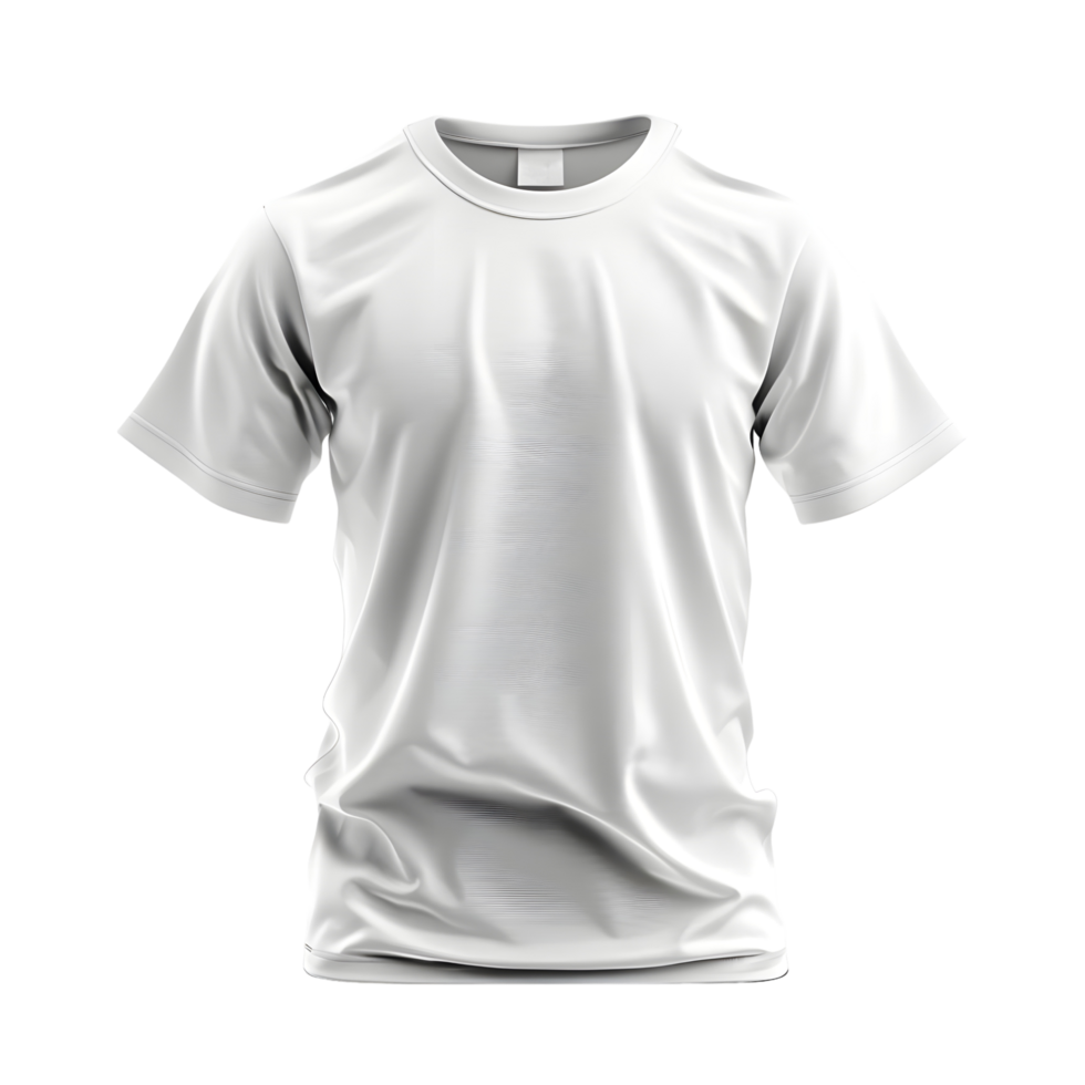 Minimalist white t-shirt with a comfortable fit, isolated on a transparent background png