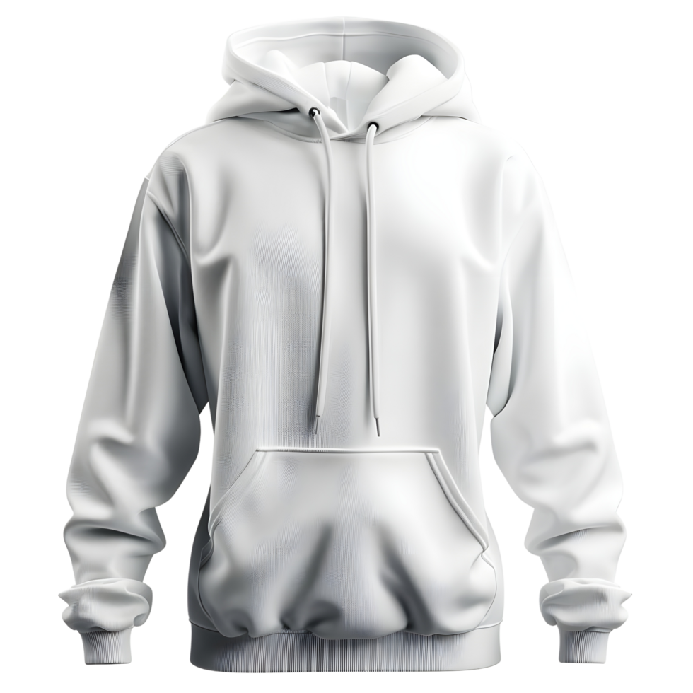 White Hoodie Isolated on Transparent Background png