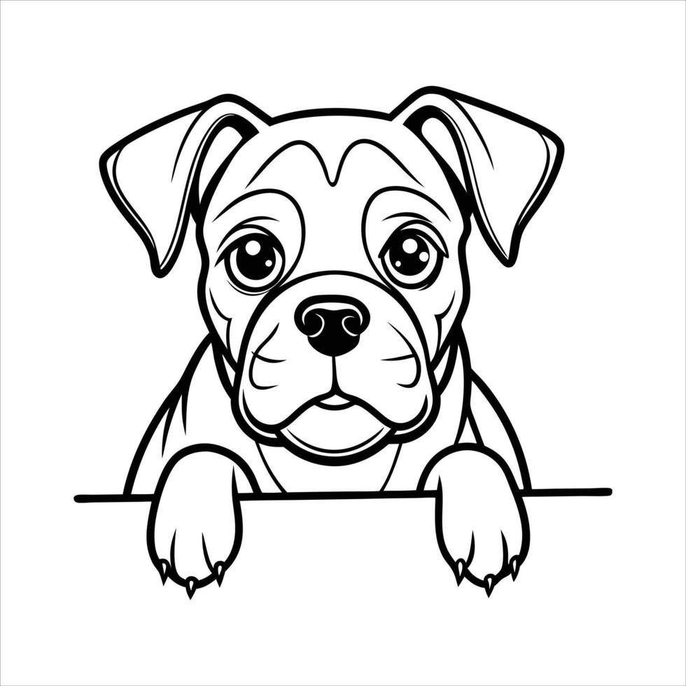 Simple Pug Sketch Pictures vector