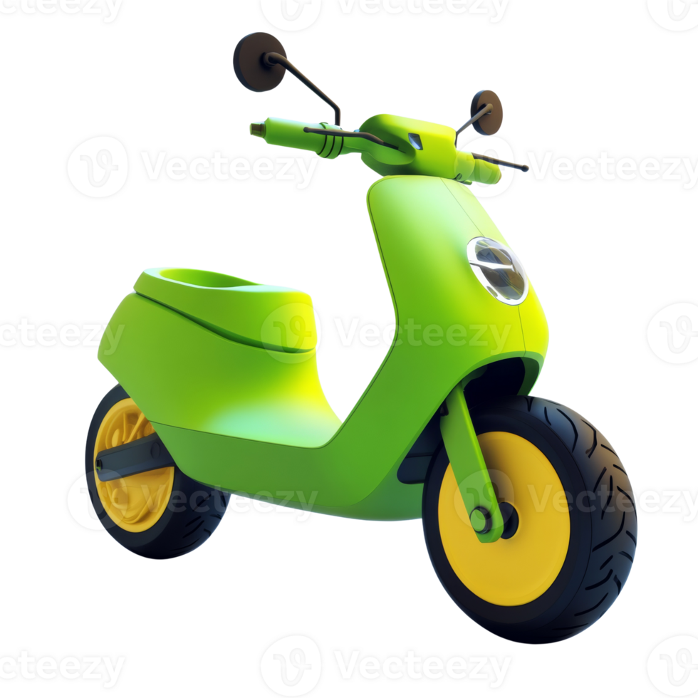 A Lime Green Childrens Scooter Toy Vehicle png