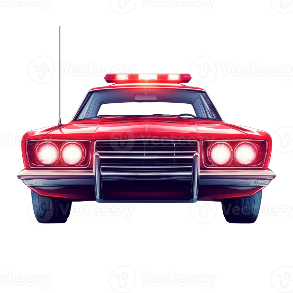Classic Red Emergency Vehicle Front View png