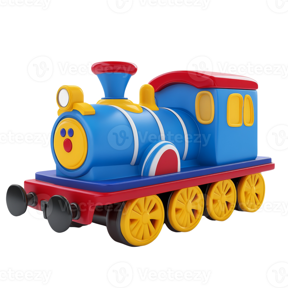 Colorful Toy Train Engine Model Design png