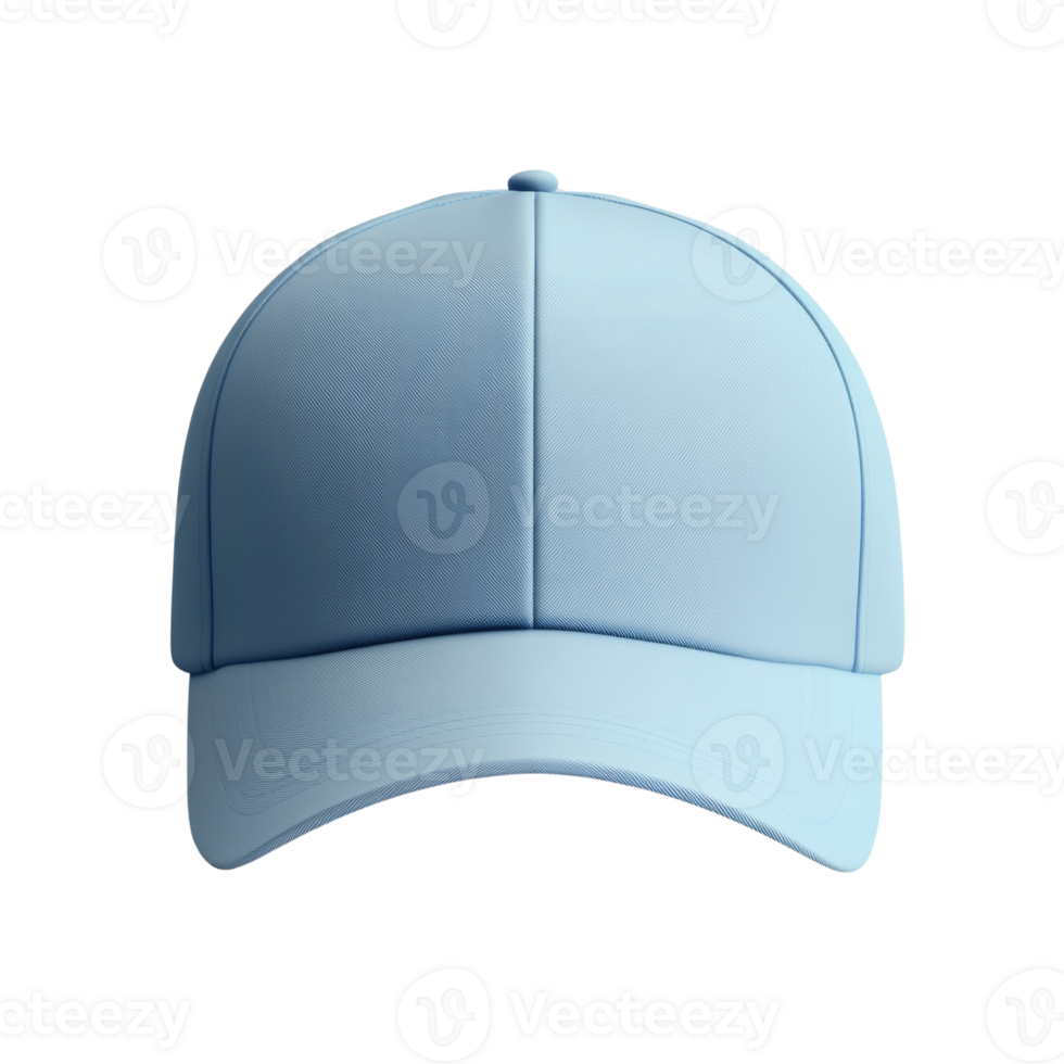A light blue baseball cap is shown front view png