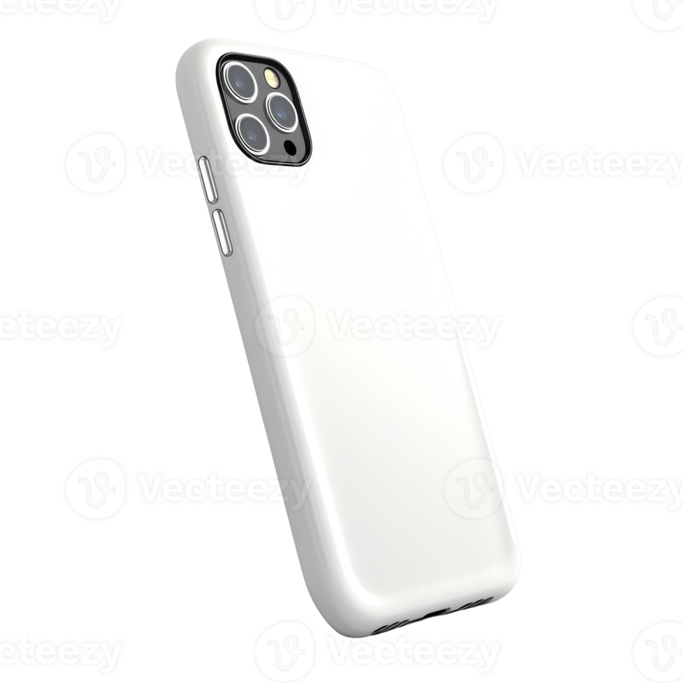 White Smartphone Case Displaying Triple Lens Camera png