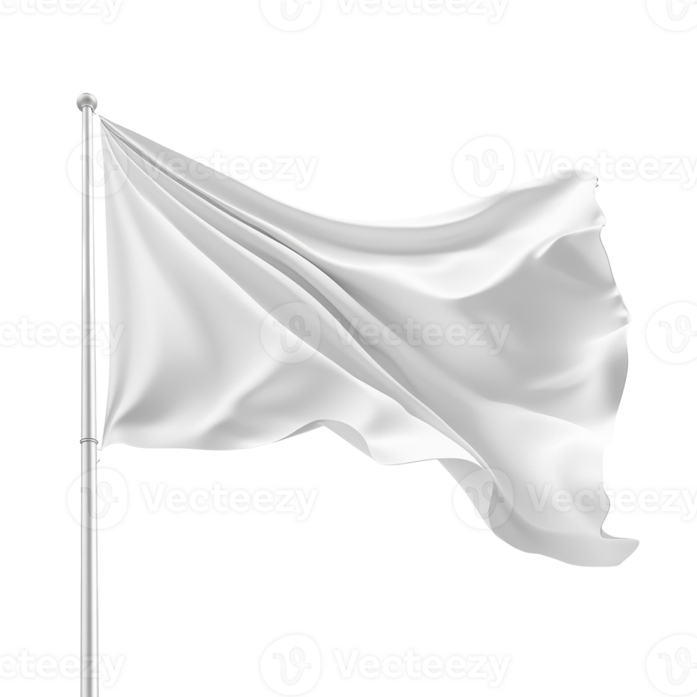 A white flag billows gently in the wind png