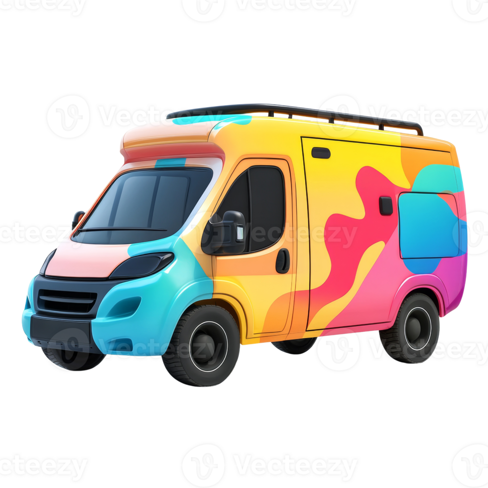 Colorful Abstract Design Van Ready For Adventure png