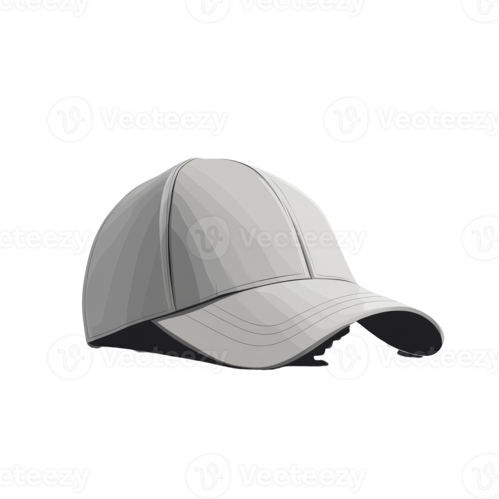A Gray Baseball Cap Is Shown In Profile View png