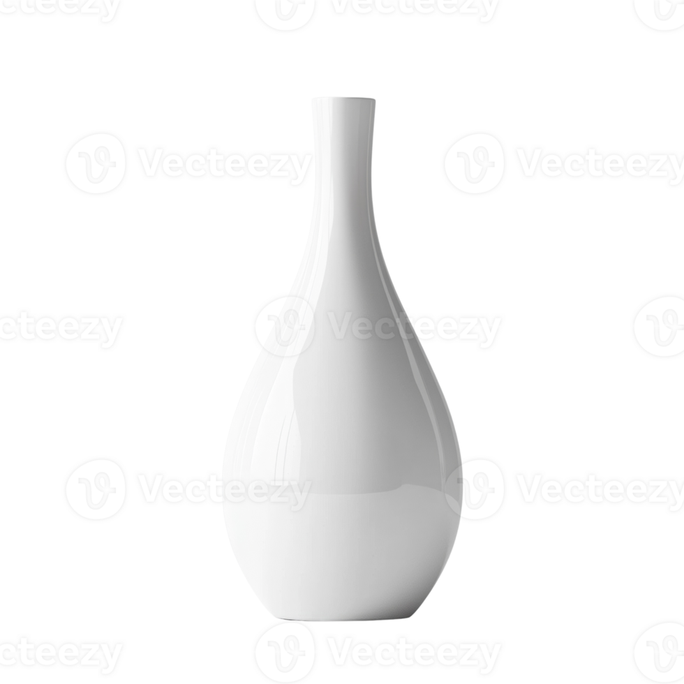 Elegant White Porcelain Vase Simple Design png