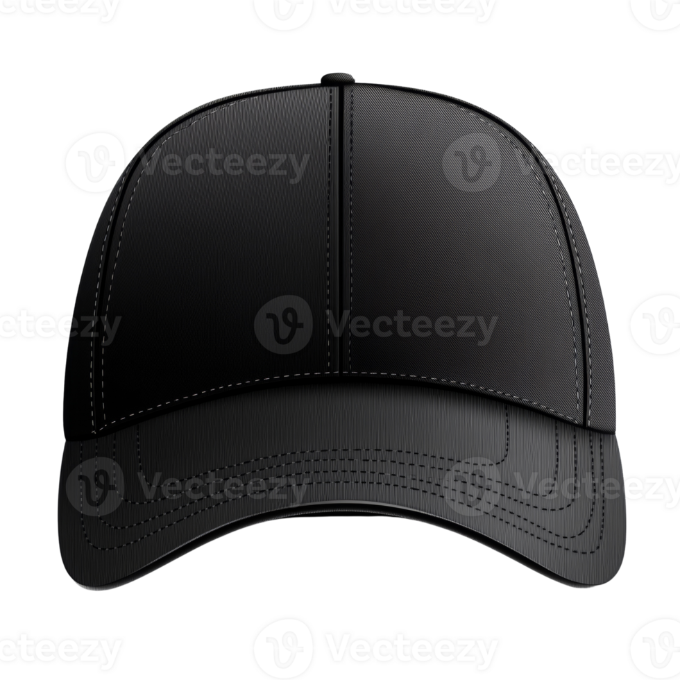 A Black Baseball Cap Displayed Against A Black Background png