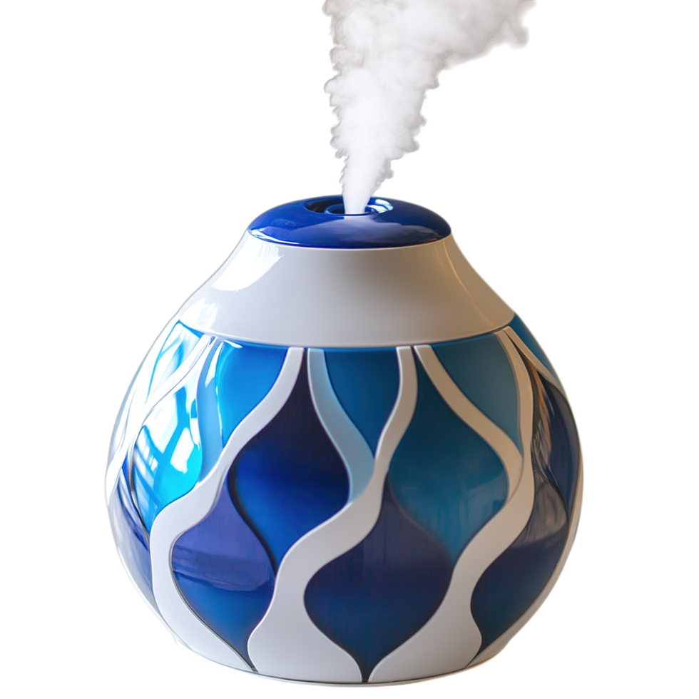 Modern Blue White Aroma Diffuser Home Decor oil zen spa air room mist png