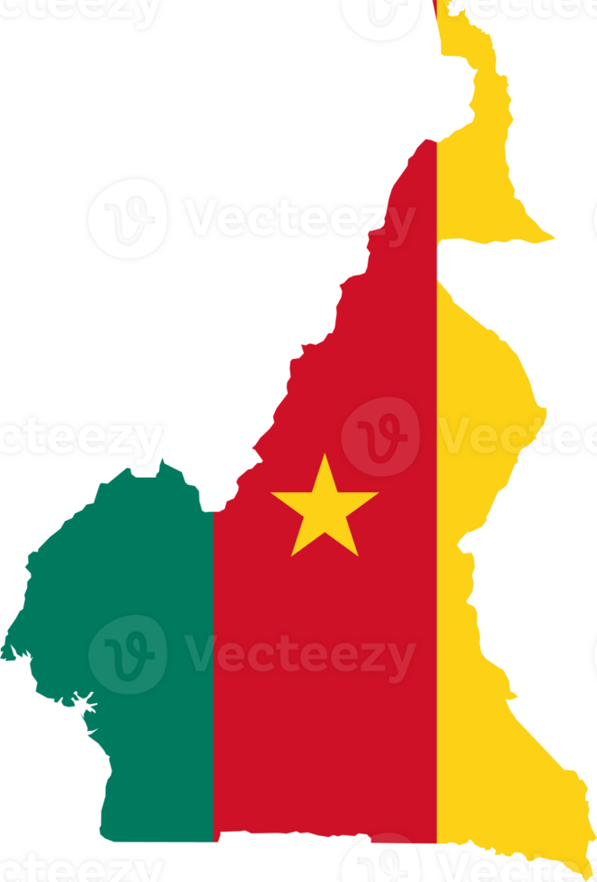 Cameroon fills with flag transparent map png