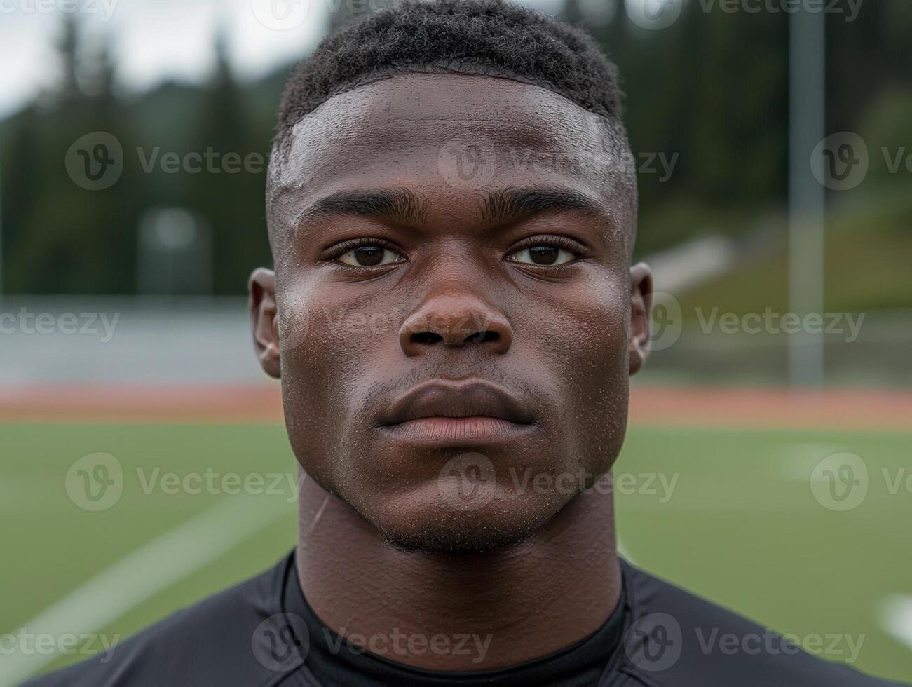 Close up portrait of a serious young man. photo