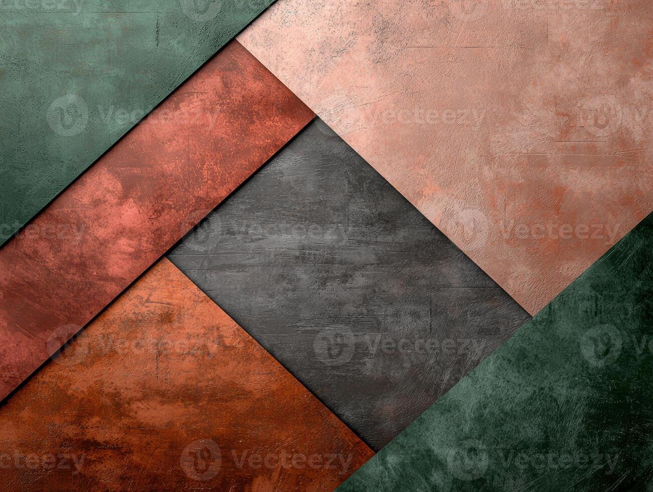 Abstract geometric background with textured surfaces in various colors photo