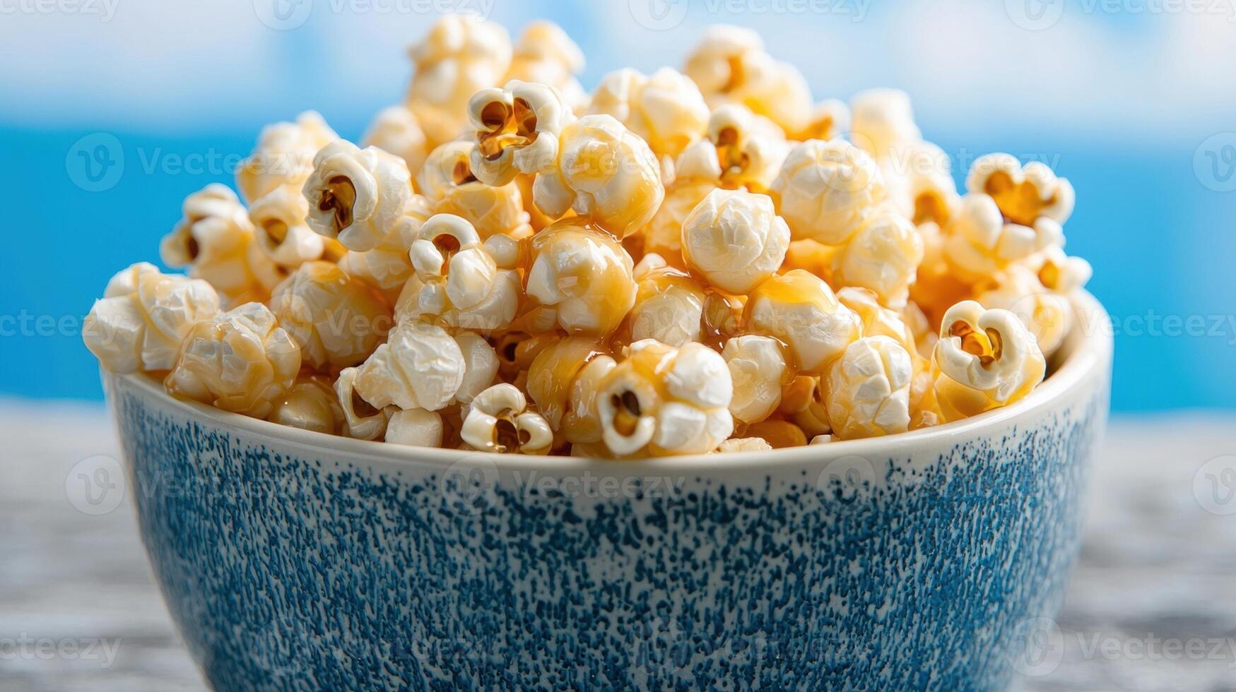 A bowl of delicious caramel popcorn photo