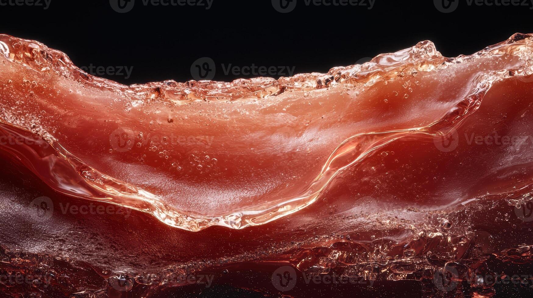 Close up of a wave of red wine, showcasing its texture and movement photo