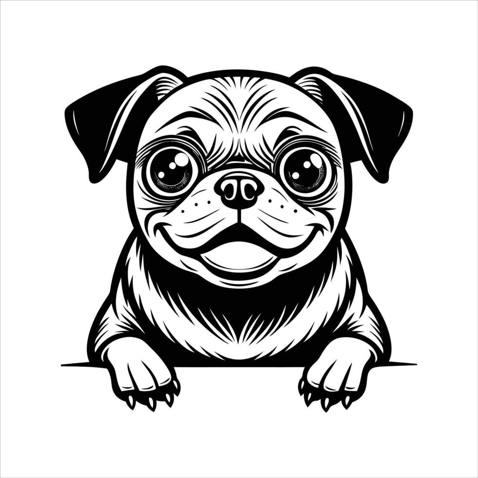 Adorable Pug Puppy Dog vector