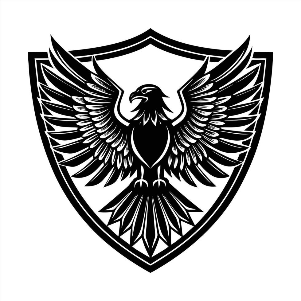 Eagle Silhouette Emblem vector
