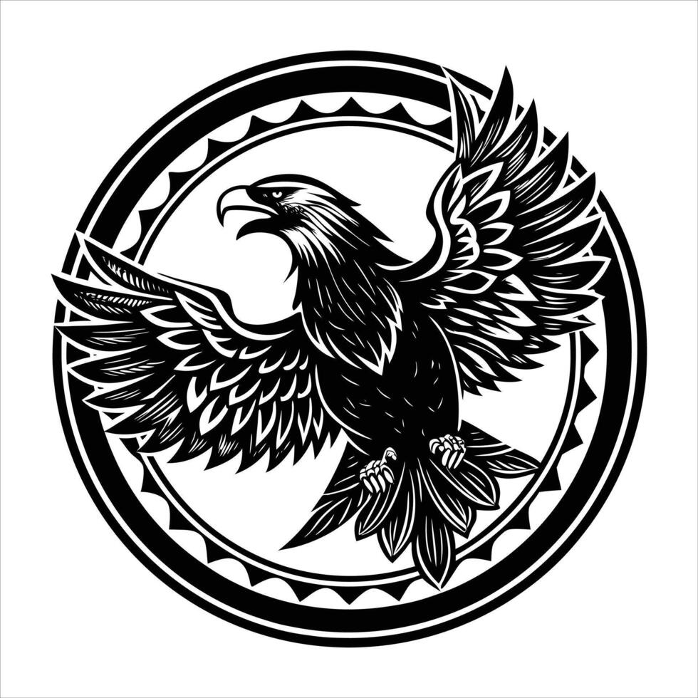 Majestic Eagle Silhouette vector