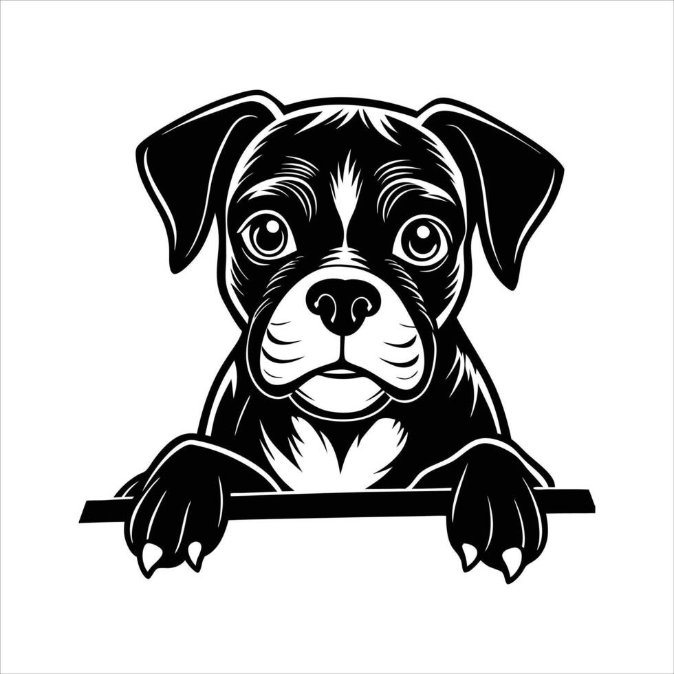 Boxer Dog Face royalty vector