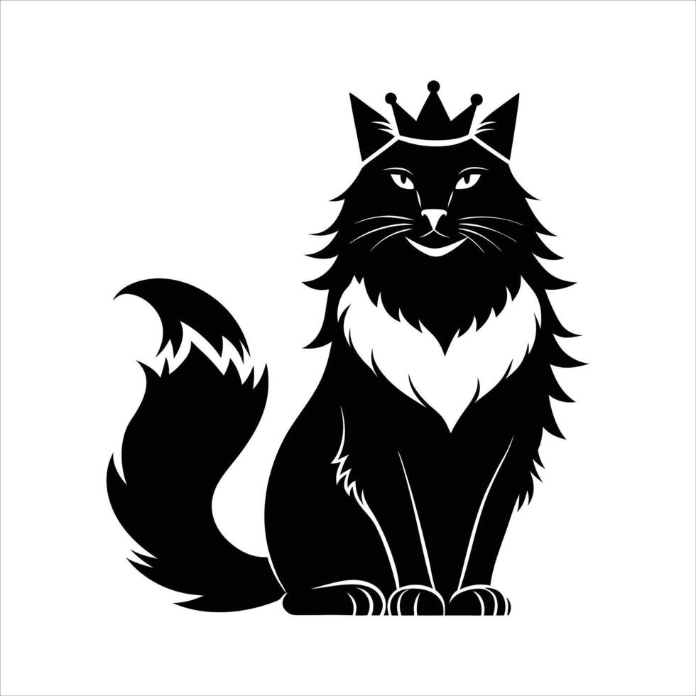 Cat wearing a regal vector