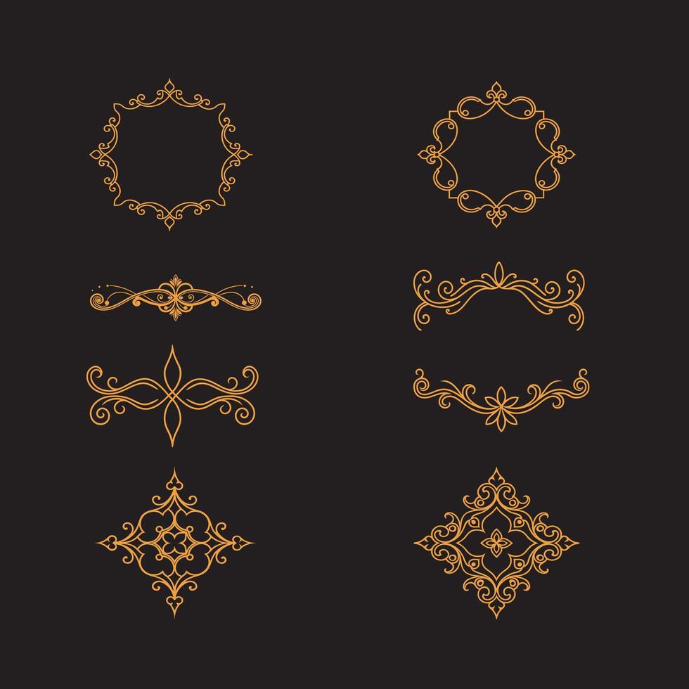 Versatile ornamental borderlines and decorative elements collection vector
