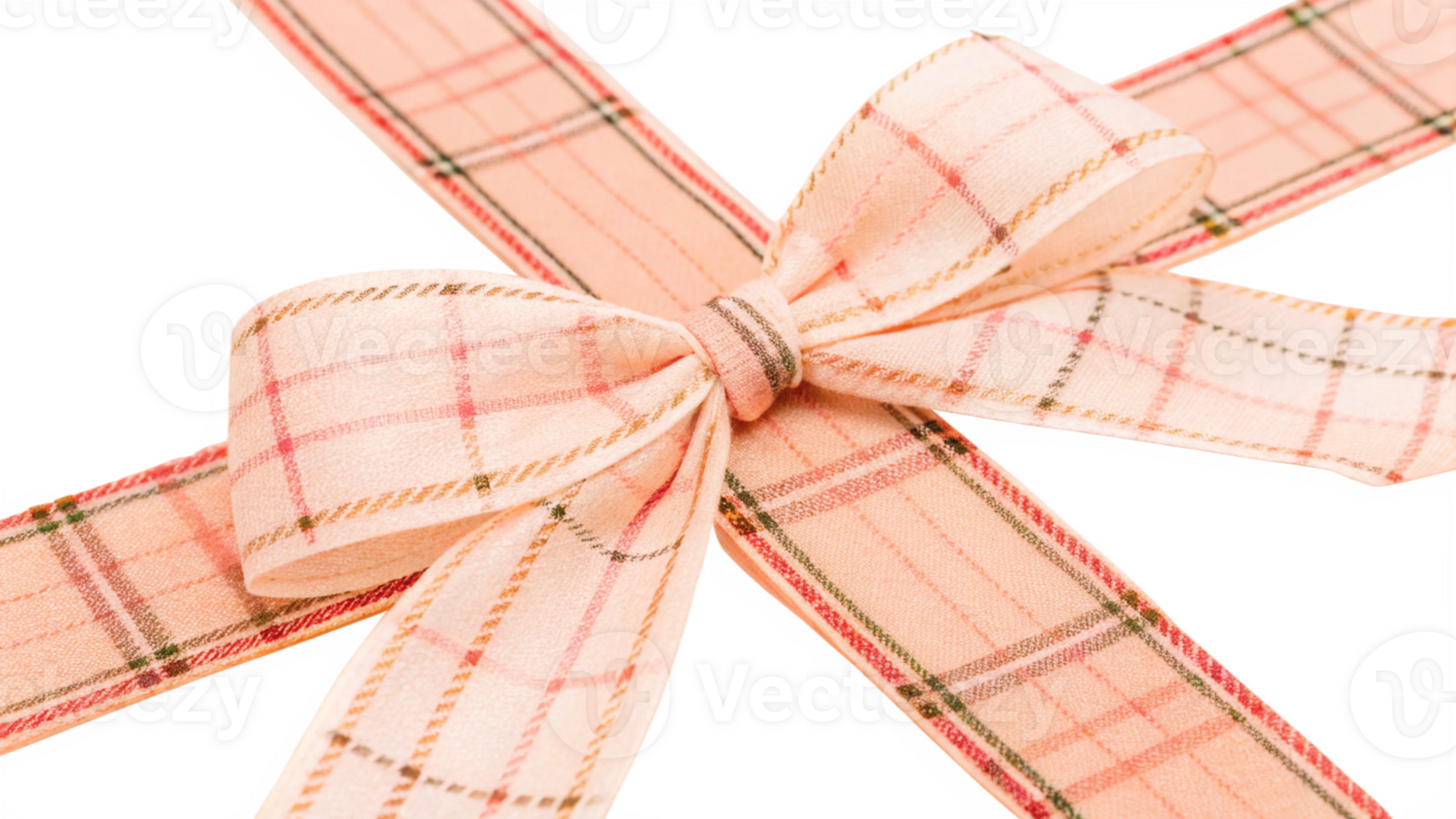 Isolated view of a chic bow with a textured ribbon on a transparent background png