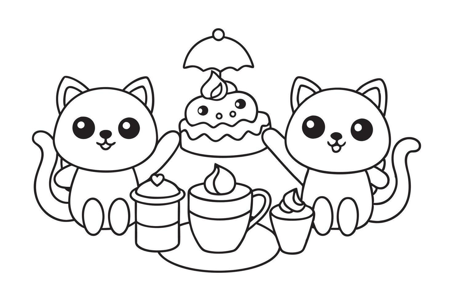 Seasonal holiday icon collections for coloring books page vector