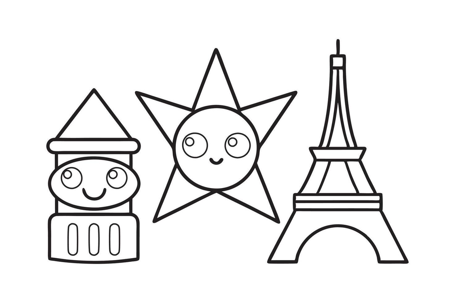 Cute and whimsical coloring pages for all ages vector