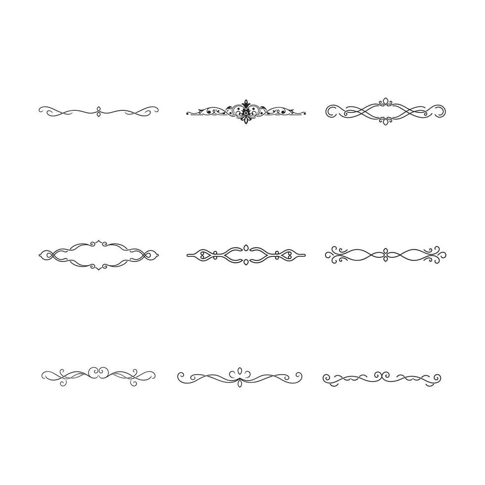 Classic and modern ornamental underline collection vector