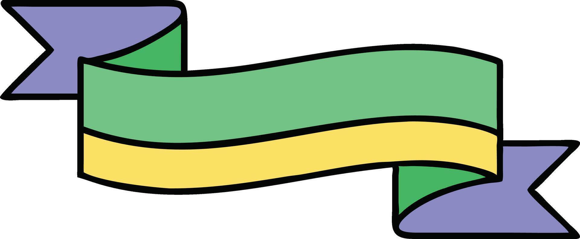 Colorful Curving Banner Ribbon Design Element Illustration vector