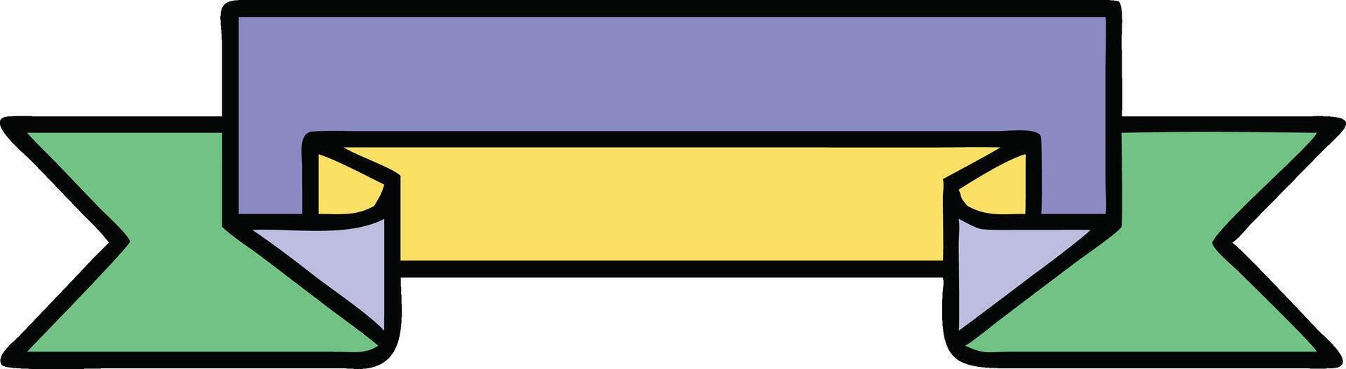 Abstract Geometric Banner Design Purple, Yellow, Green Ribbons vector