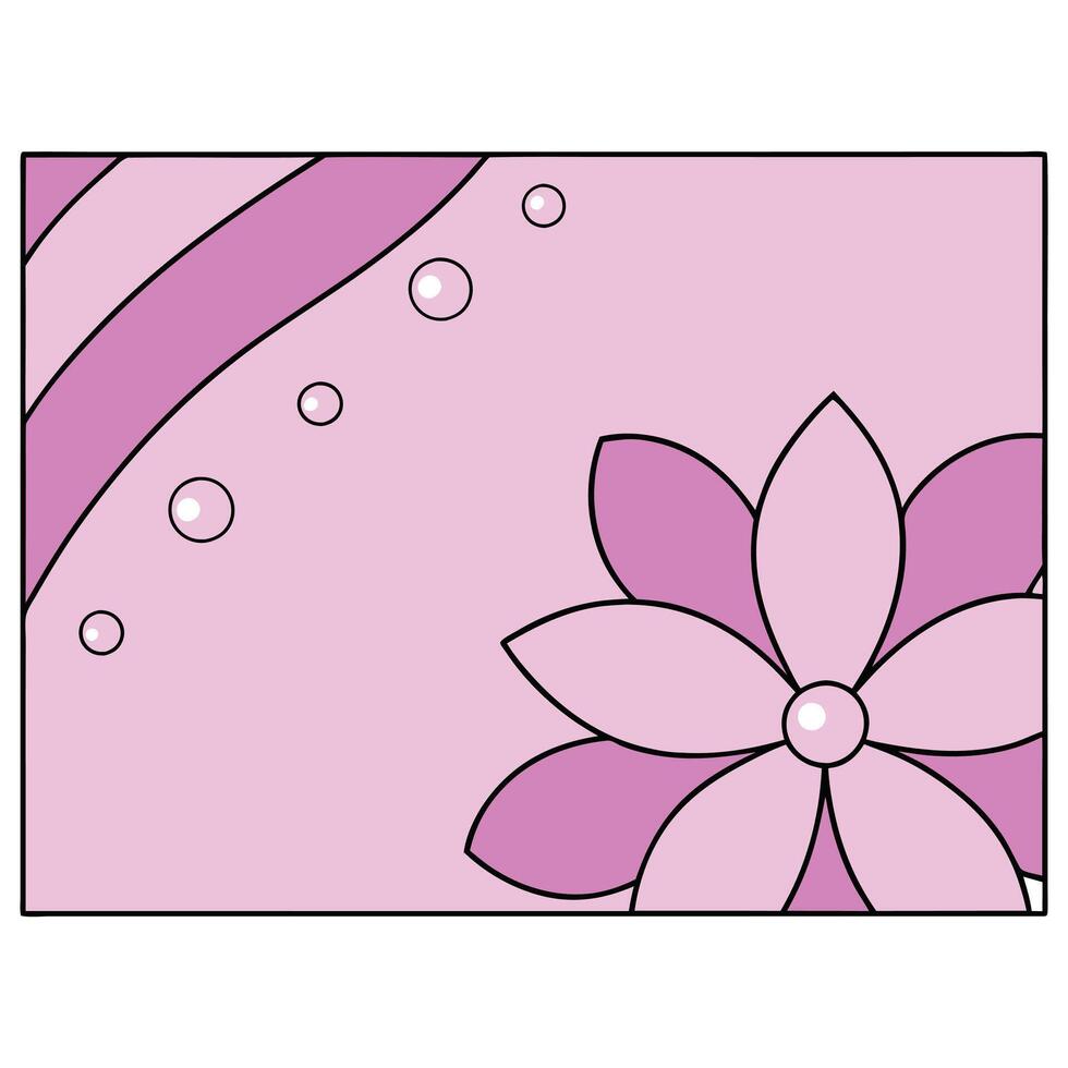 Pink Flower Design Abstract Art, Bubble Background, Soft Pastel vector