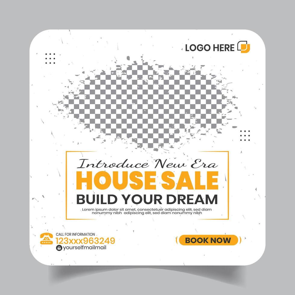 Real Estate Sale Unique Social Media Post Design Banner vector