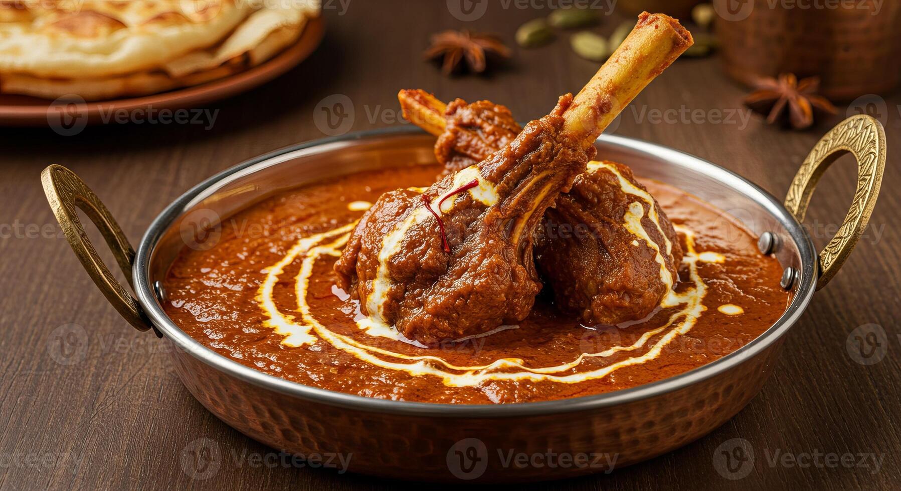 A dish of meat and sauce on a table photo
