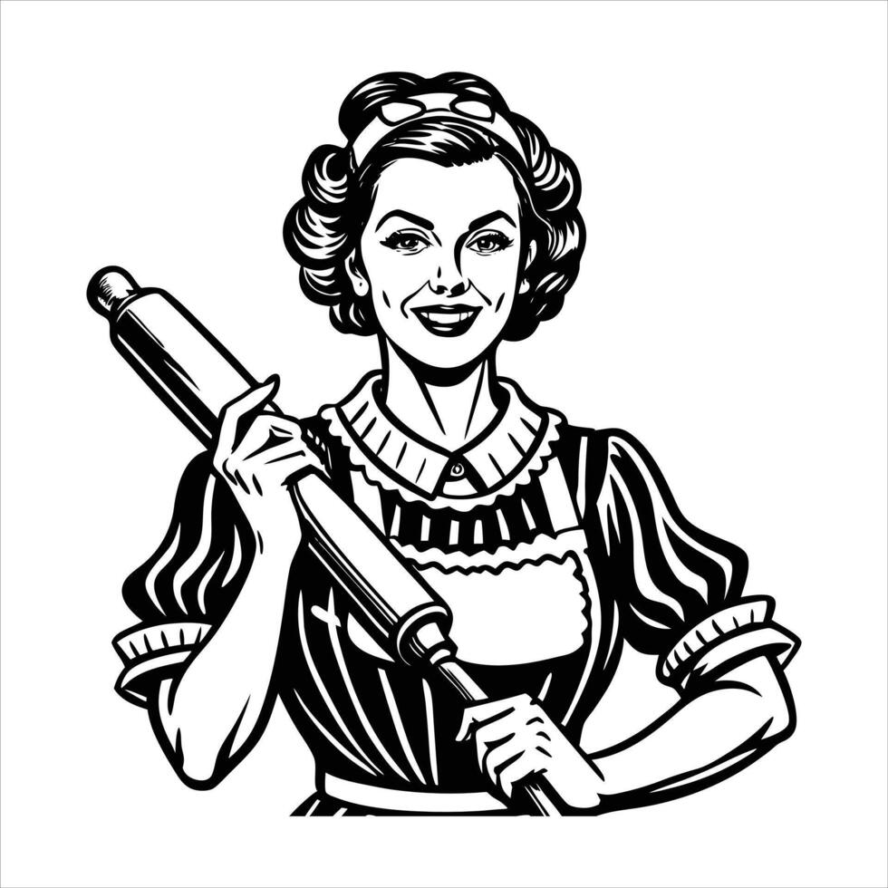 Holding Rolling Pins Images vector