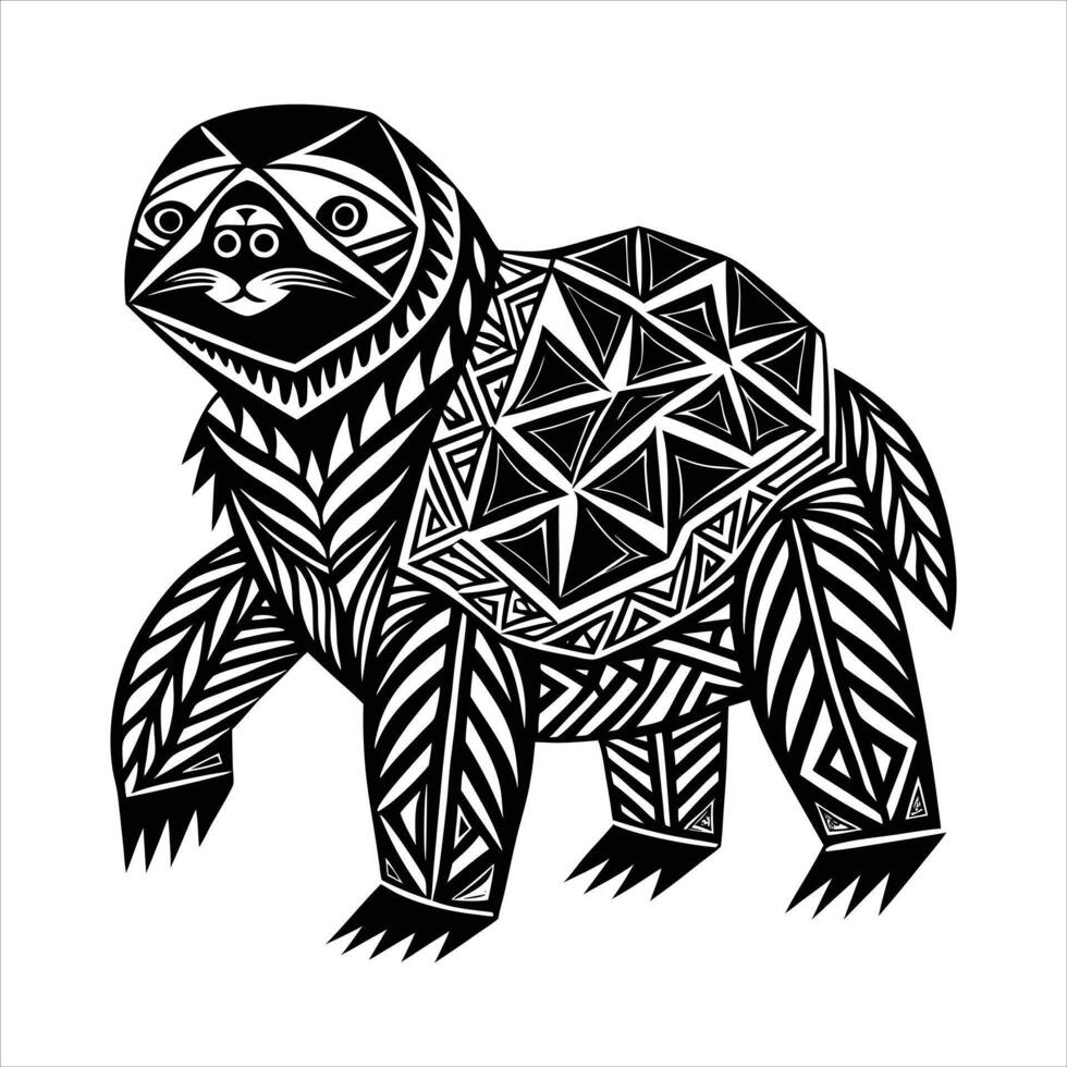 Sloth animal ethnic vector