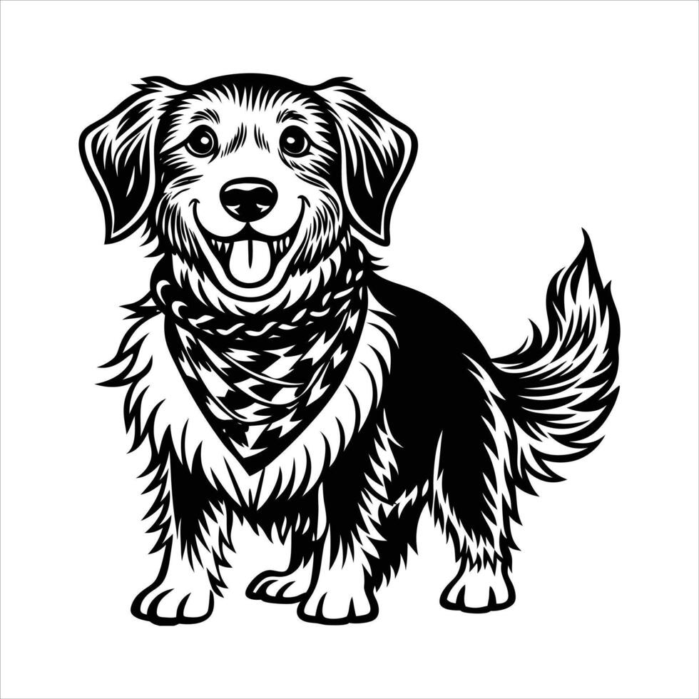 Golden Retriever Wearing vector