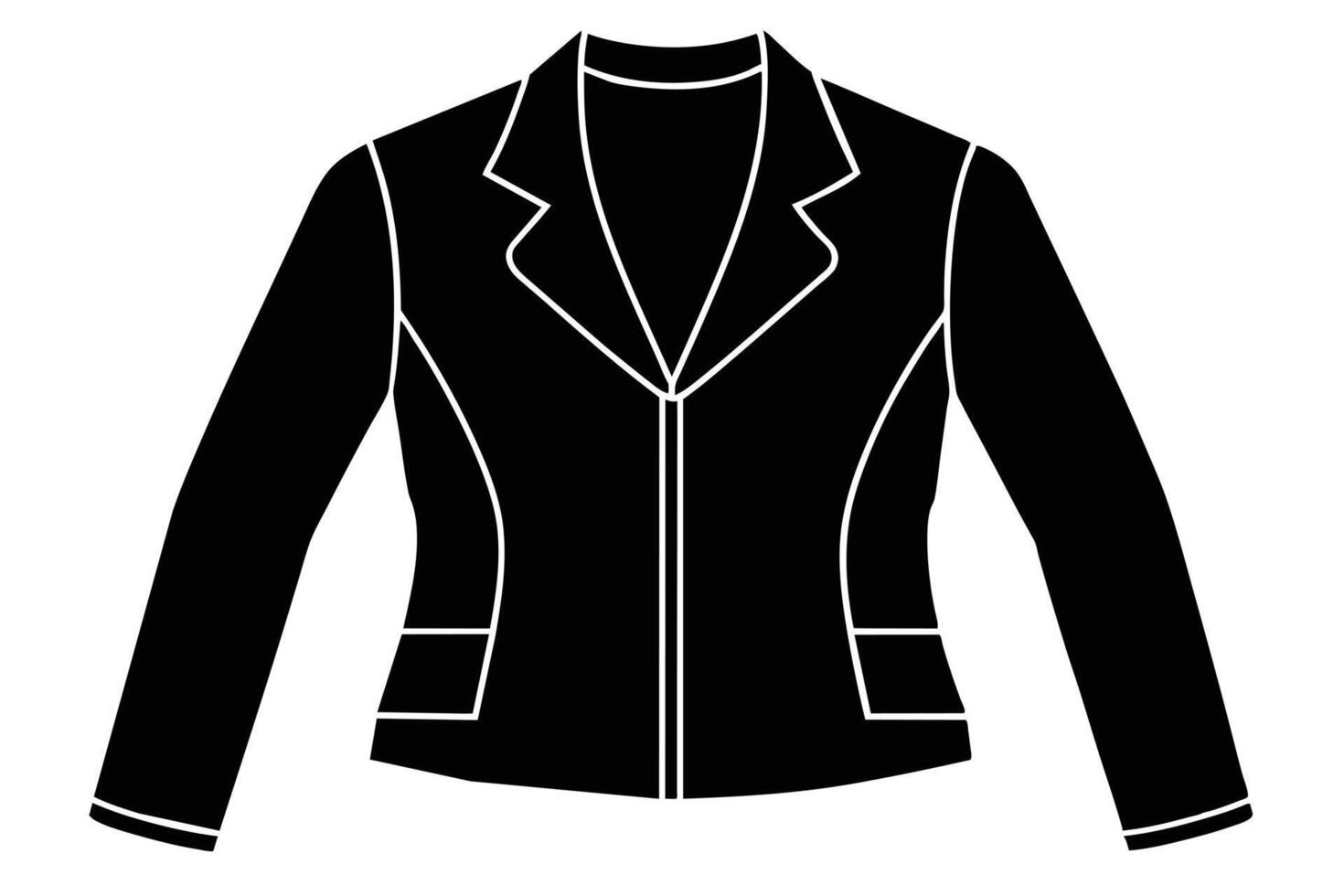 A black blazer design illustration. vector