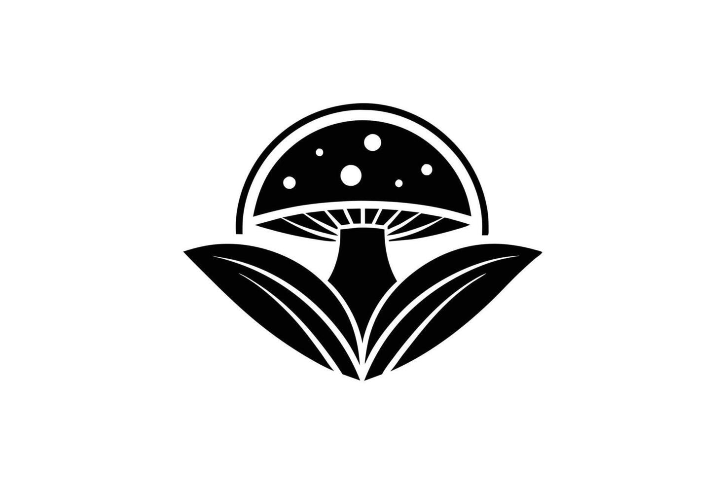 Mystical Mushroom Logo Design vector
