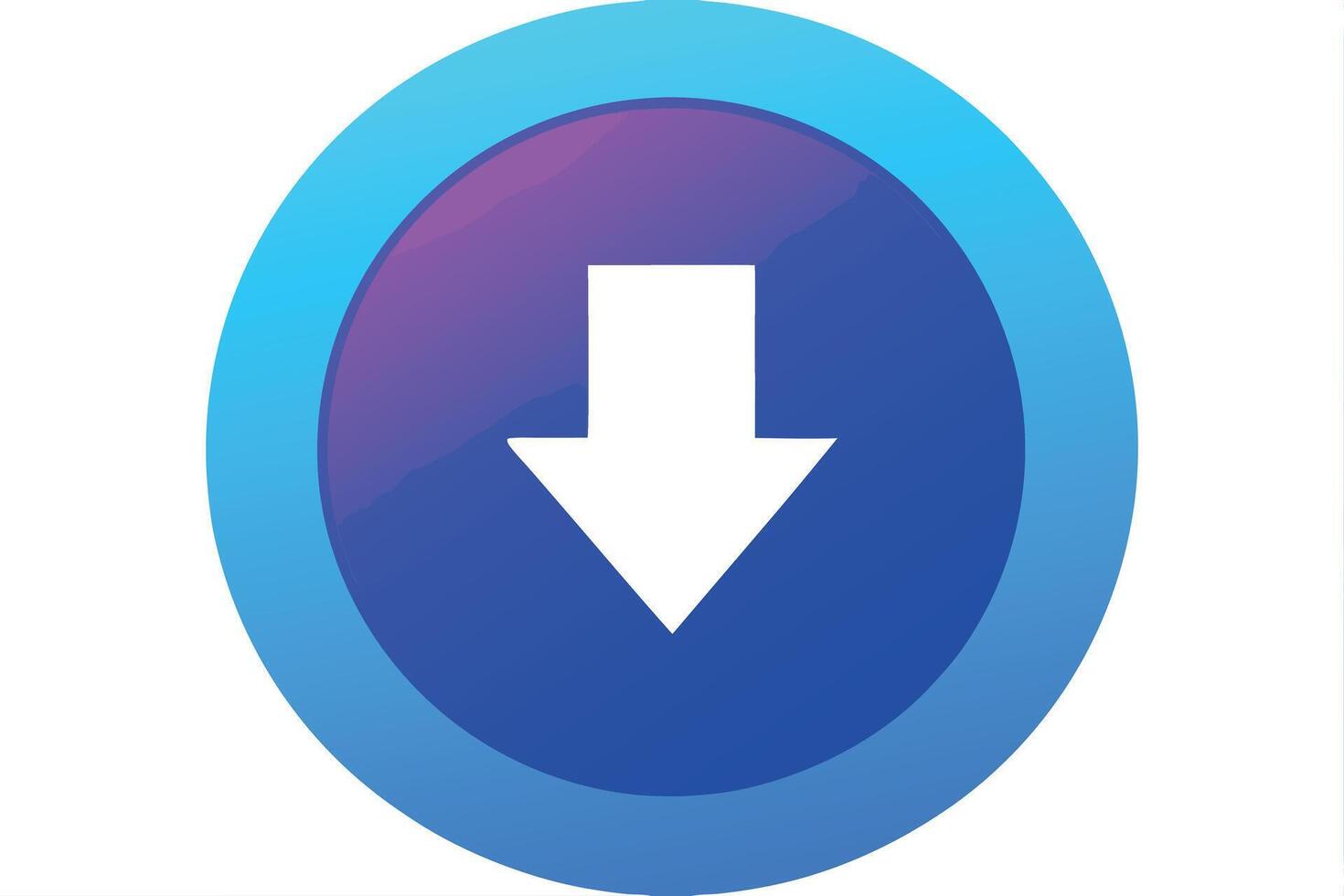 A Download Icon with Vibrant Gradient Colors vector