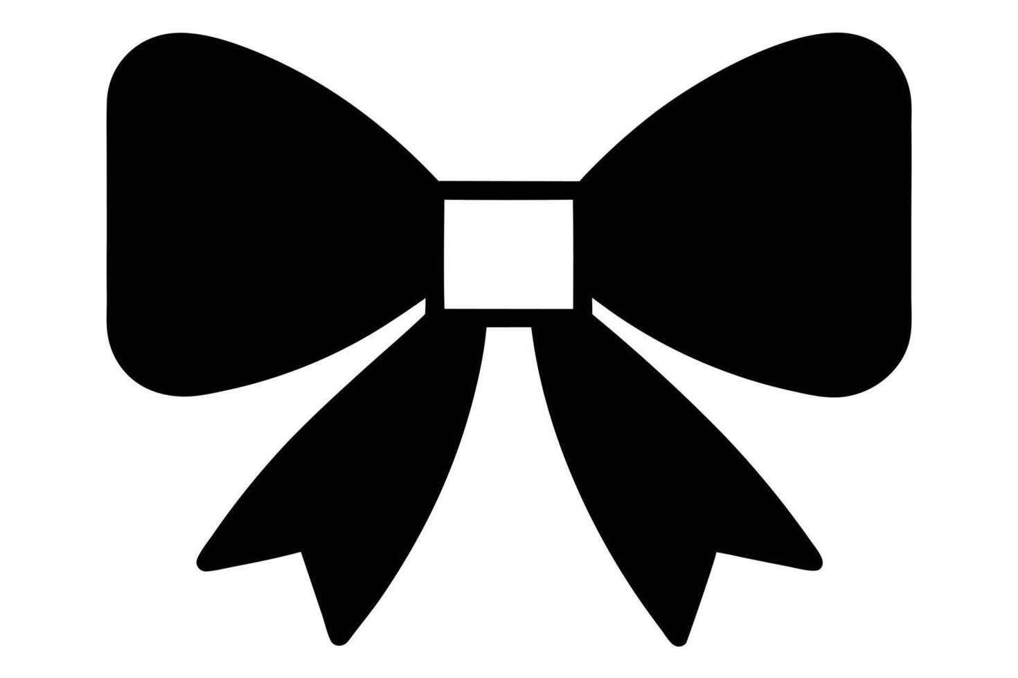 Simple black bow graphic design. vector
