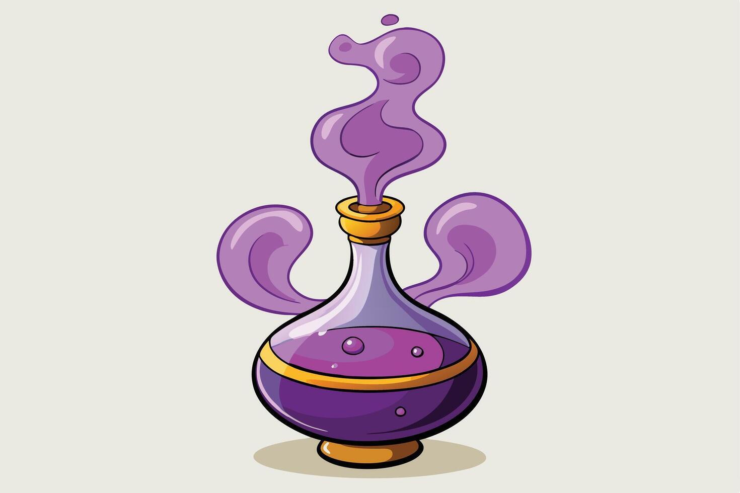 A Magic Potion Bottle with Purple Liquid vector