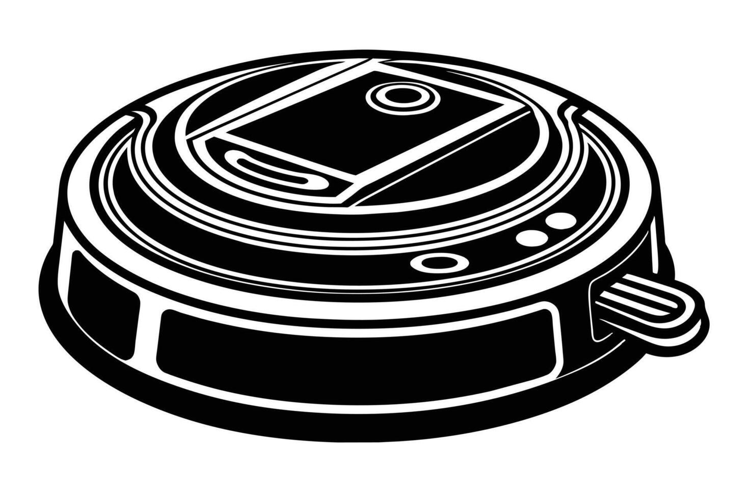 A Robot Vacuum Illustration vector