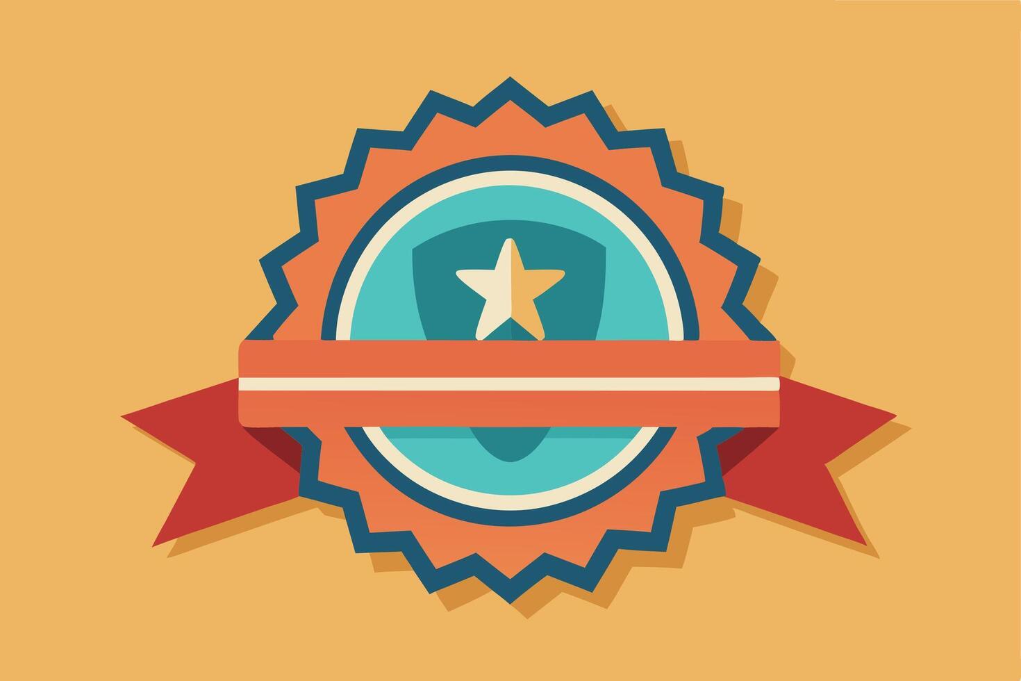 Retro Award Badge Design in Adobe Illustrator vector