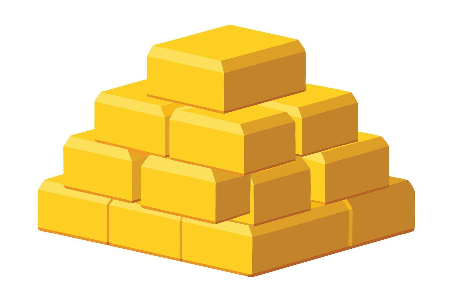 A gold bars illustration for financial or investment themes. vector