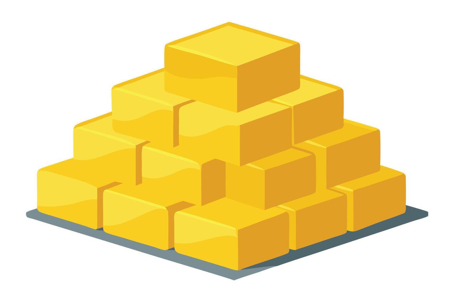 Gold bars illustration for financial or investment themes. vector