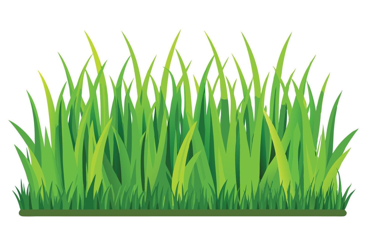 Lush Green Grass Border for Design Elements vector