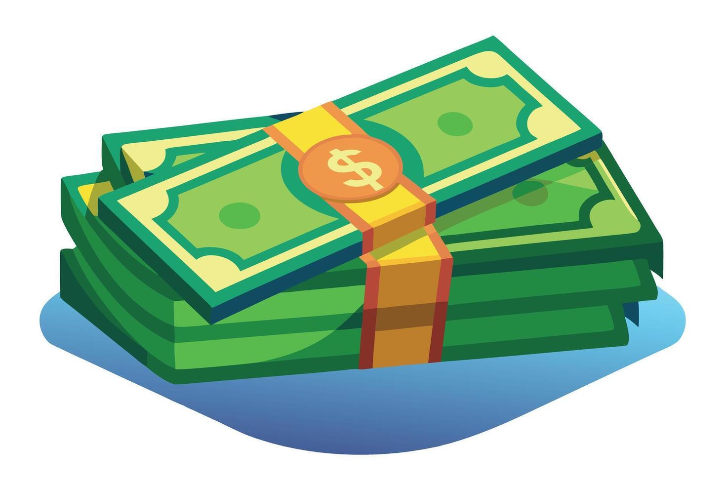 Illustration of a Stack of Money vector